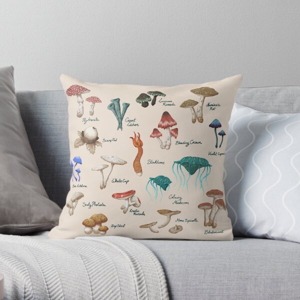 Mycology of Mundus (with Text) Throw Pillow