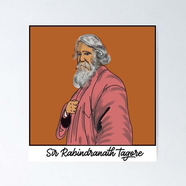 Rabindranath Tagore Engraved Wood Plaque - woodgeekstore