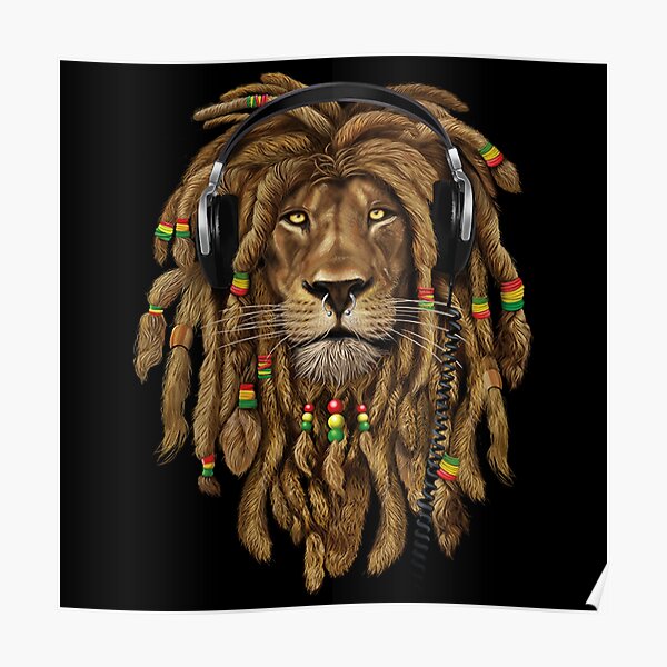 Lion With Dreadlocks Posters | Redbubble