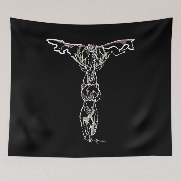 Item preview, Single Line - Totem (White) designed and sold by MaxencePierrard.