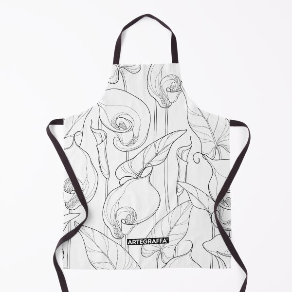 Item preview, Line drawing floral pattern Simple lineart with leaves designed and sold by ArteGraffa.