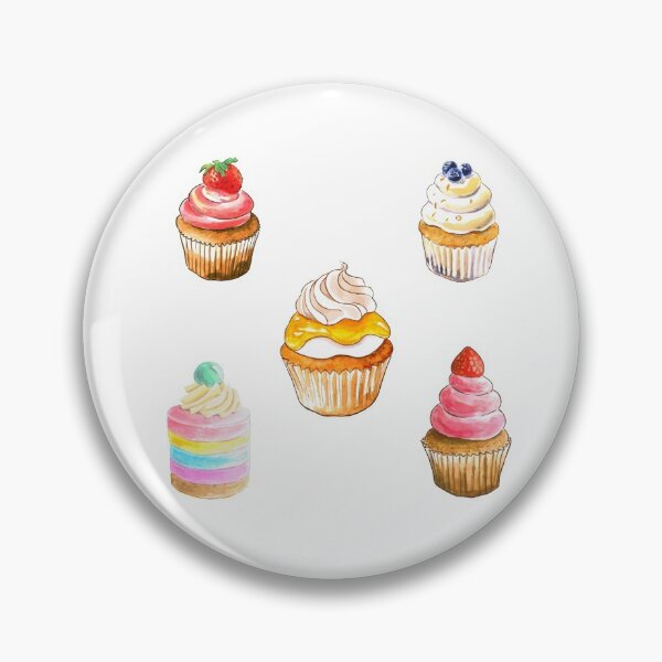Item preview, Cupcakes and cakes hand painted in watercolor  designed and sold by Bonheurem.