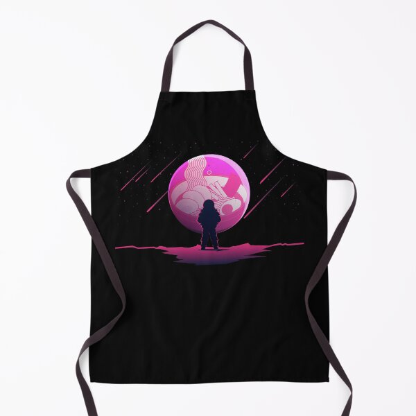 Item preview, An Astronaut in Space Looking at a Distant Ramen Moon - A Synthwave inspired design designed and sold by crazycollective.