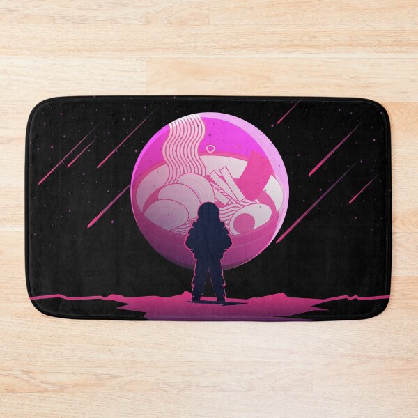 Item preview, An Astronaut in Space Looking at a Distant Ramen Moon - A Synthwave inspired design designed and sold by crazycollective.