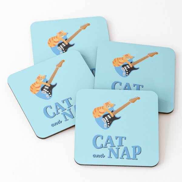 Item preview, Relaxed Cat on Guitar | Tabby | Catnap designed and sold by Fluffy-Vectors.