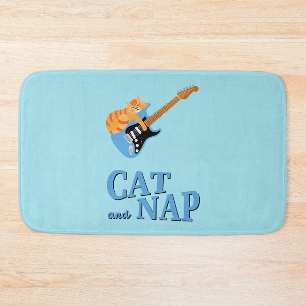 Item preview, Relaxed Cat on Guitar | Tabby | Catnap designed and sold by Fluffy-Vectors.