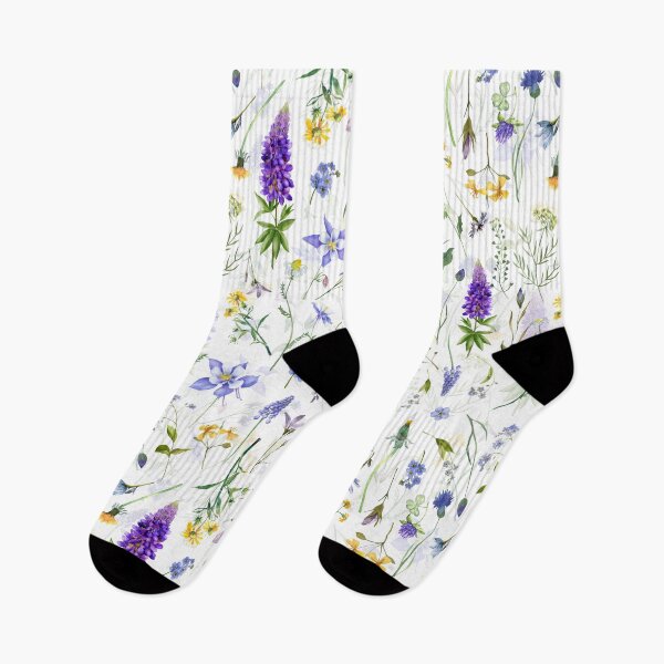 Item preview, Blue  Yellow And White Midsummer Meadow Botanical Garden Nightgarden designed and sold by UtArt.