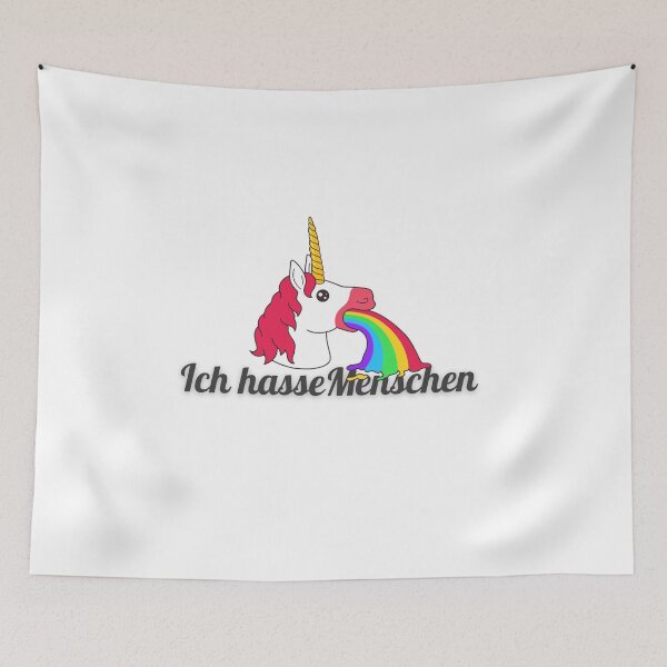 Item preview, Ich hasse Menschen Einhorn Design designed and sold by Aedrikan.