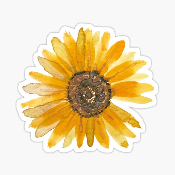 Item preview, Sunflower watercolour designed and sold by SanneHelena.