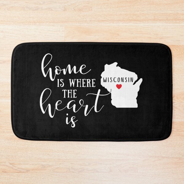 Item preview, Wisconsin, Home Is Where the Heart Is, Home State designed and sold by ladylaughprints.
