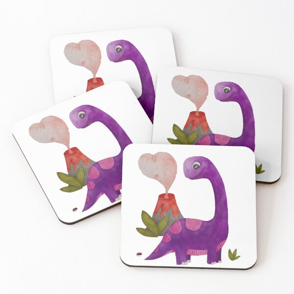 Item preview, Cute purple watercolor dinosaur  designed and sold by DCIllustration.