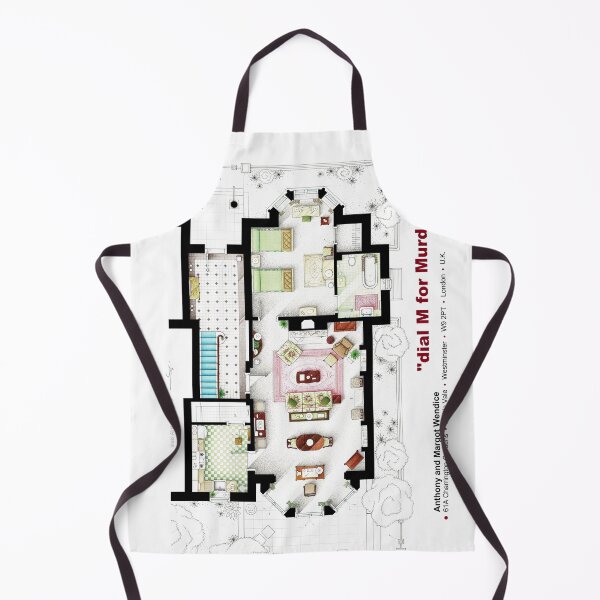 Item preview, Floorplan from Hitchcock's DIAL M FOR MURDER designed and sold by TV Floorplans & More.