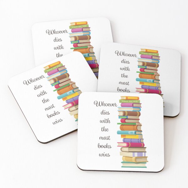 Item preview, Whoever Dies with the Most Books Wins designed and sold by Amelia Hay.