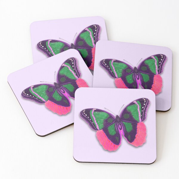 Item preview, Butterfly pink green purple designed and sold by Susanne Margarete Lutz.