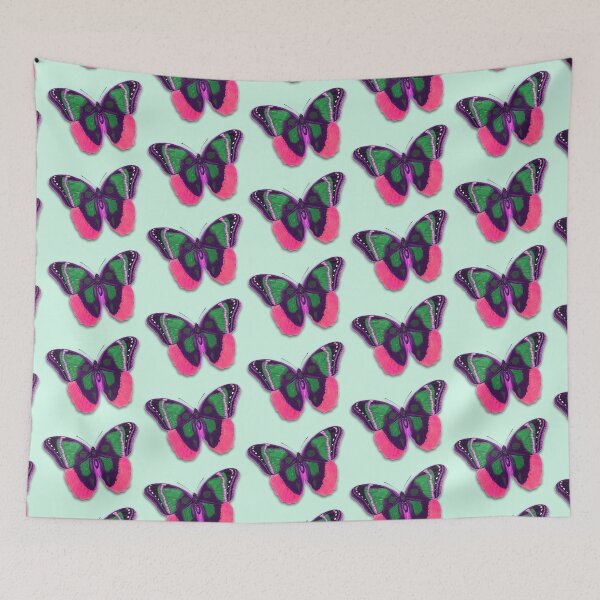 Item preview, Butterfly pink green purple designed and sold by Susanne Margarete Lutz.