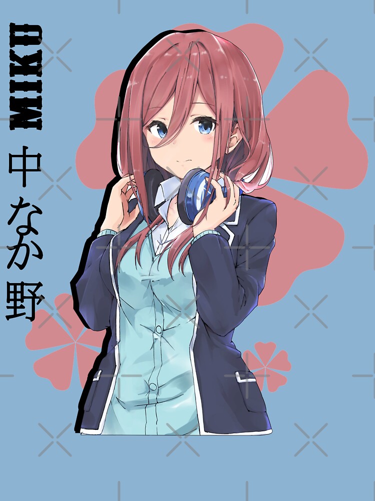 Miku Nakano, Quintessential Quintuplets, Anime Waifu, 5-toubun no Hanayome,  Nino Art Board Print for Sale by boutique shop