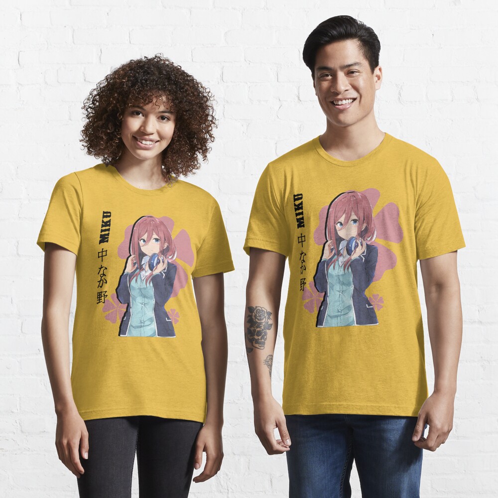 Miku Nakano, Quintessential Quintuplets, Anime Waifu, 5-toubun no Hanayome,  Nino Essential T-Shirt for Sale by boutique shop