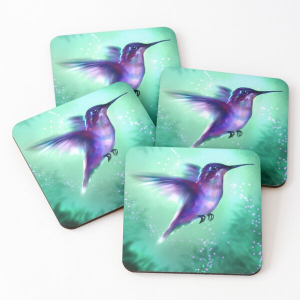 Item preview,  Flower World Hummingbird Fantasy Digital Painting designed and sold by SketchWithBex.