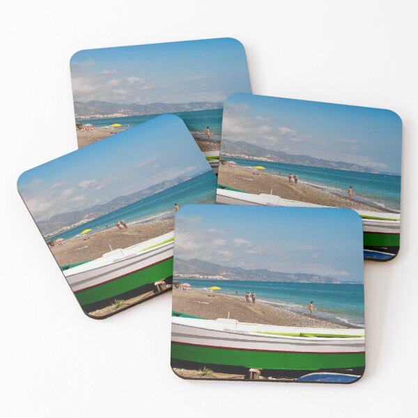 Item preview, Fishing Boat Penoncillo Beach Torrox Costa Spain designed and sold by AndyEvansPhotos.