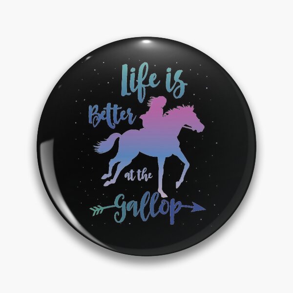 Artikelvorschau, Reiterin Pferde Life Is Better At The Gallop Damen & Mädchen entworfen und verkauft von Lenny Stahl.