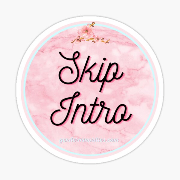 Skip Intro pronouns (pink) Sticker