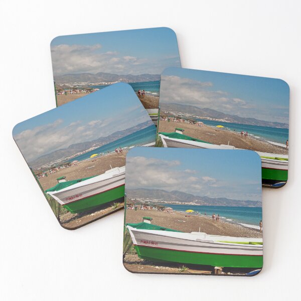 Item preview, Fishing Boat Penoncillo Beach Torrox Costa Spain designed and sold by AndyEvansPhotos.