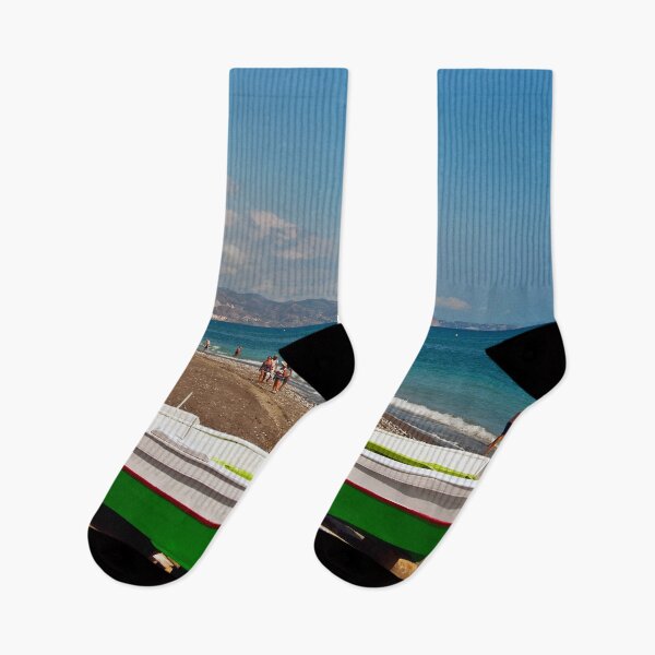 Item preview, Fishing Boat Penoncillo Beach Torrox Costa Spain designed and sold by AndyEvansPhotos.