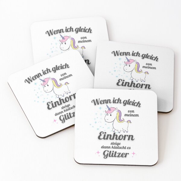 Item preview, Wenn ich gleich von meinem Einhorn steige dann klatscht es Glitzer! designed and sold by Aedrikan.
