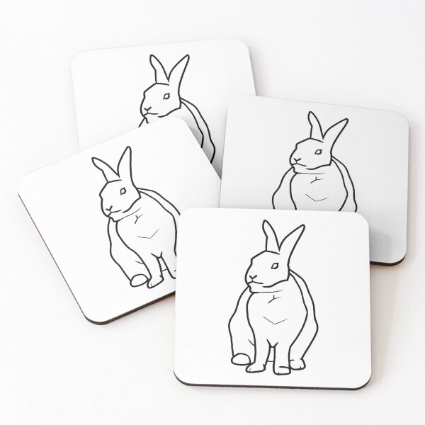 Item preview, Rabbit Sitting Viewed From Front designed and sold by PrileyRileyArt.