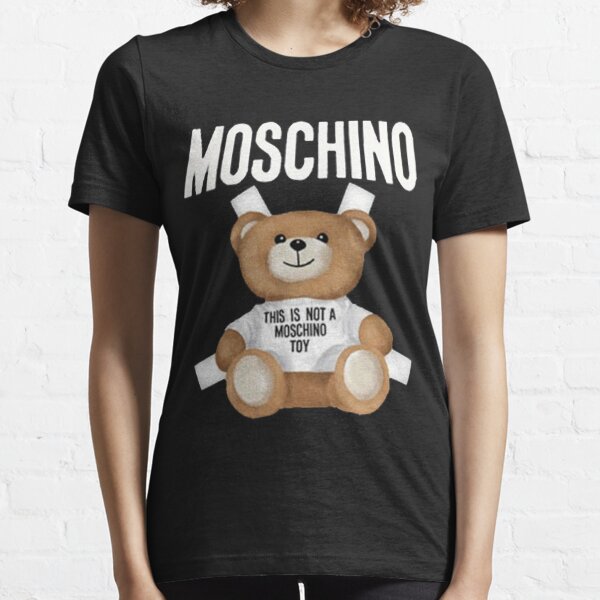 MOSCHINO T-SHIRT Teddy Bear Mens Black T-Shirt Essential T-Shirt