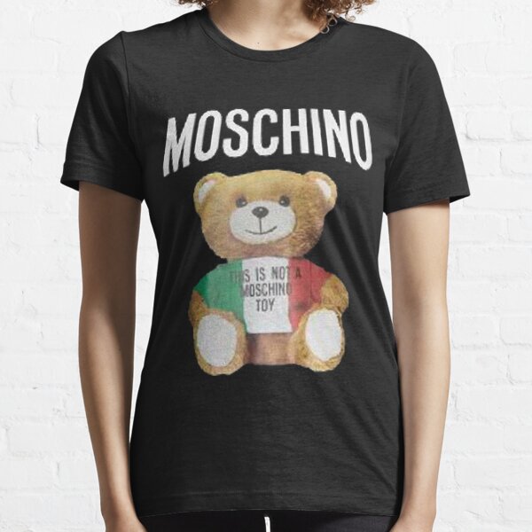 MOSCHINO T-SHIRT Teddy Bear Mens Black T-Shirt Essential T-Shirt