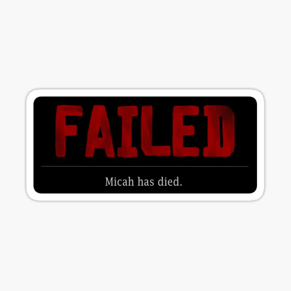 Vista previa del artículo con la obra «Pegatina Micah ha muerto», diseñado y vendido por ElisrianArt.