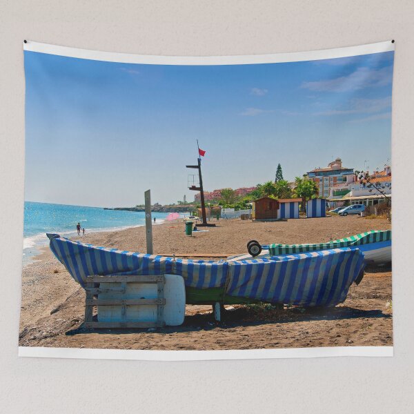 Item preview, Fishing Boat Penoncillo Beach Torrox Costa Spain designed and sold by AndyEvansPhotos.