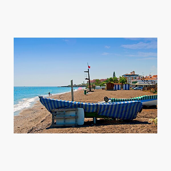 Item preview, Fishing Boat Penoncillo Beach Torrox Costa Spain designed and sold by AndyEvansPhotos.