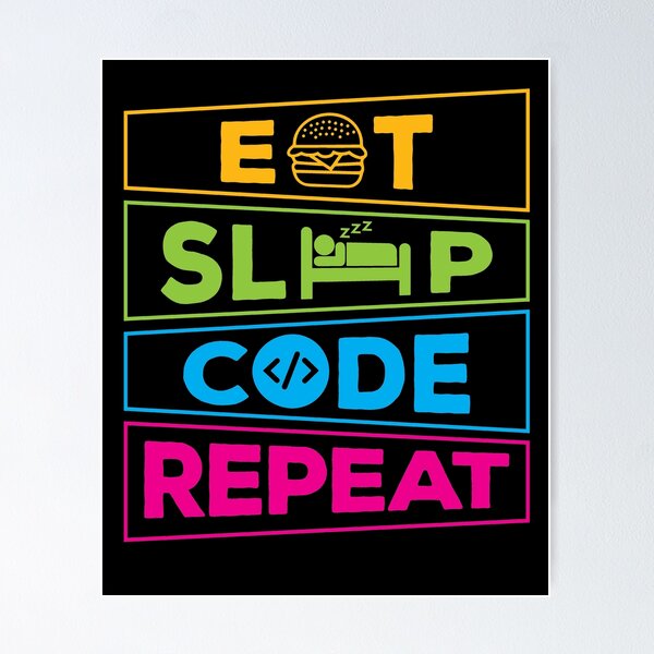 Artikel-Vorschau von Coder Eat Sleep Code Repeat Programmierer & Informatiker, designt und verkauft von Lenny Stahl.