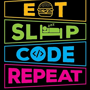Vorschaubild zum Design Coder Eat Sleep Code Repeat Programmierer & Informatiker von Lenny Stahl