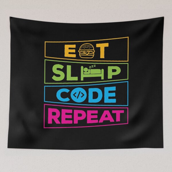 Item preview, Coder Eat Sleep Code Repeat Programmer & Computer Scientist designed and sold by Lenny Stahl.