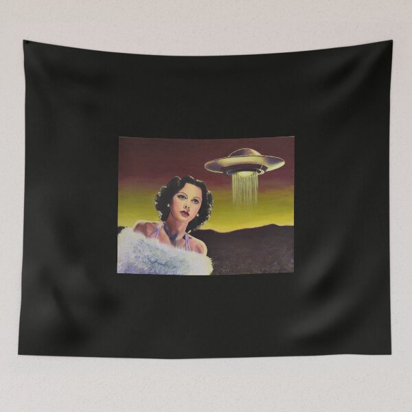 Item preview, Sci fi surreal landscape Hedy Lamarr spaceship designed and sold by Jane Ianniello.