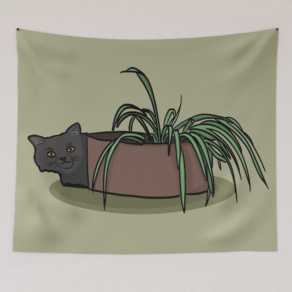 Item preview, Funny cat and plant designed and sold by Antiope33.