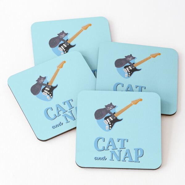 Item preview, Relaxed Cat on Guitar | Cosmic | Catnap designed and sold by Fluffy-Vectors.
