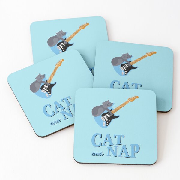 Item preview, Relaxed Cat on Guitar | British Shorthair | Catnap designed and sold by Fluffy-Vectors.