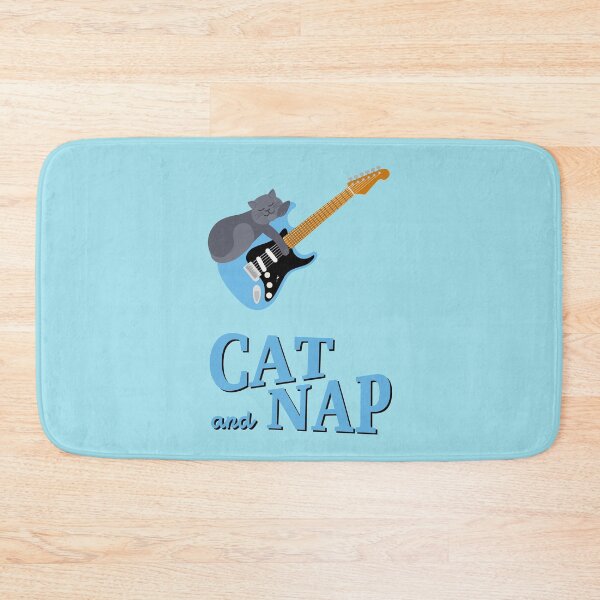Item preview, Relaxed Cat on Guitar | British Shorthair | Catnap designed and sold by Fluffy-Vectors.