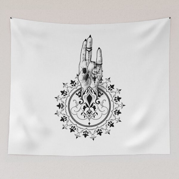 Item preview, Shocking Mandala (white version) - Dotwork Ornamental Illustration  designed and sold by Anicatattoos.