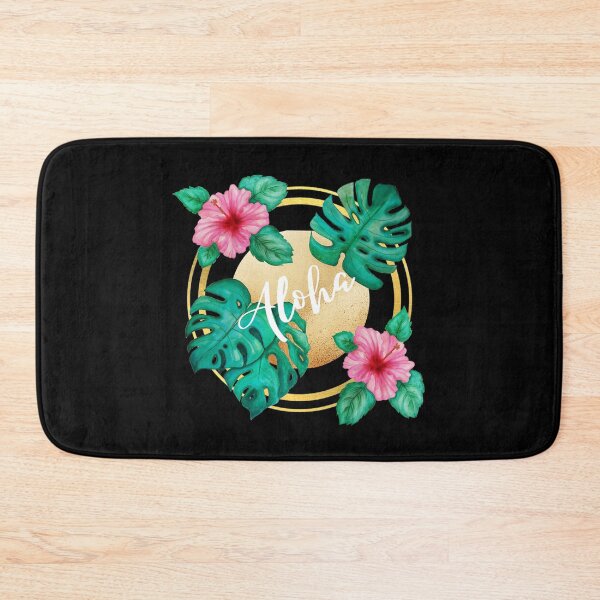 Item preview, Hawaian Aloha summer vibes gold round  designed and sold by editanagy.