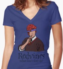 Redvines Women's Fitted V-Neck T-Shirt