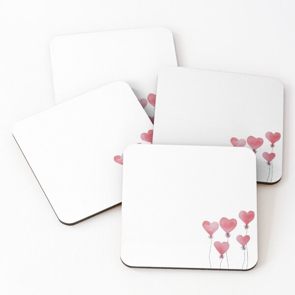 Item preview, Watercolor heart shaped balloons designed and sold by ebullitioncrea.
