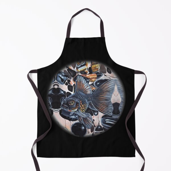 Item preview, Black Moor Goldfish with Black Onyx and Tiger Eye Painting designed and sold by Akvauter.