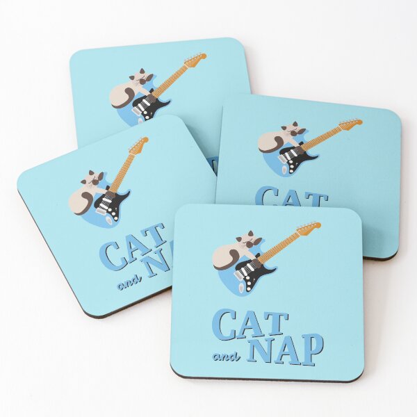 Item preview, Relaxed Cat on Guitar | Siamese | Catnap designed and sold by Fluffy-Vectors.