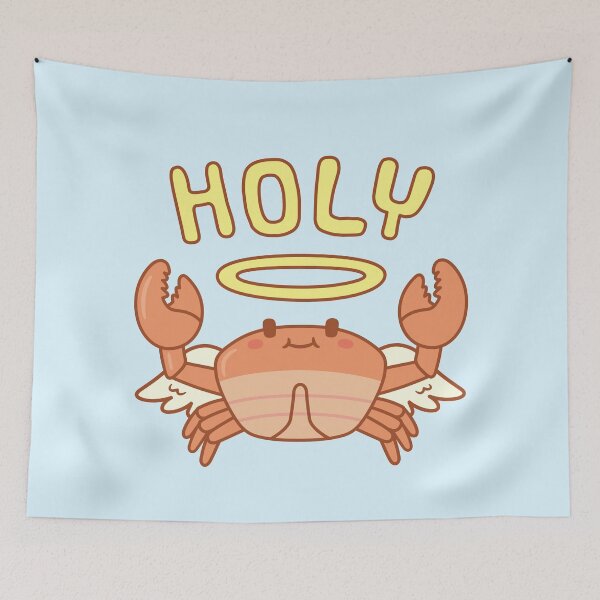 Item preview, Cute Angel Wings Halo Holy Crab Pun designed and sold by rustydoodle.
