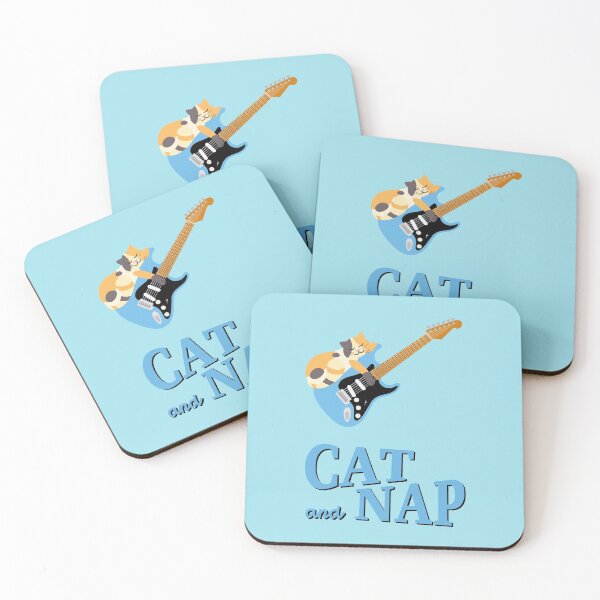 Item preview, Relaxed Cat on Guitar | Calico | Catnap designed and sold by Fluffy-Vectors.